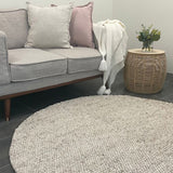 Avani Beige Loop Round Rug