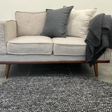 Avani Charcoal Loop Round Rug
