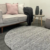Avani Dark Grey Stone Loop Rug