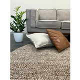 Avani Taupe Beige Loop Round Rug