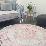 Avalee Pink Medallion Vintage Washed Rugs