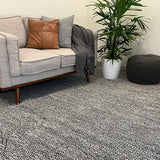 Avani Dark Grey Stone Loop Rug