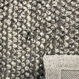 Avani Dark Grey Stone Loop Rug