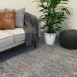 Avani Dark Grey Stone Loop Rug