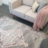 Avalee Grey Medallion Vintage Washed Rugs