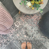 Avalee Grey Medallion Vintage Washed Rugs
