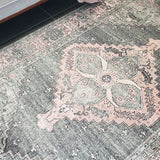 Avalee Grey Medallion Vintage Washed Rugs