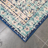 Avalee Blue Pink Medallion Vintage Washed Rugs