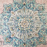Avalee Blue Pink Medallion Vintage Washed Rugs