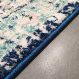 Avalee Blue Pink Medallion Vintage Washed Rugs