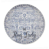 Awaken Blue Oriental Round Rug