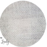 Awaken Grey Diamond Patterned Round Rug