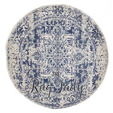 Awaken Navy Medallion Round Rug