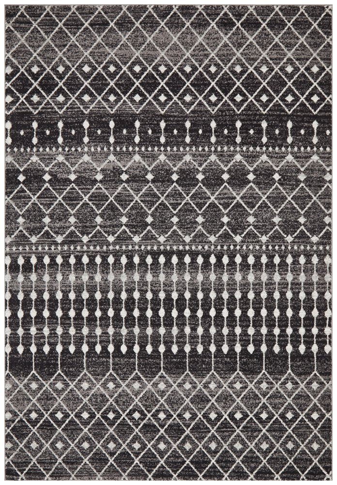 Awaken Black Tribal Rug