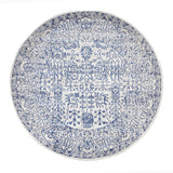 Awaken Blue Oriental Round Rug