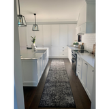Awaken Charcoal Medallion Hallway Runner