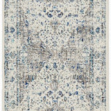 Awaken Ivory Blue Black Oriental Hallway Runner
