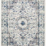 Awaken Ivory Blue Black Oriental Rug