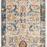 Awaken Ivory Orange Patterned Hallway Runner