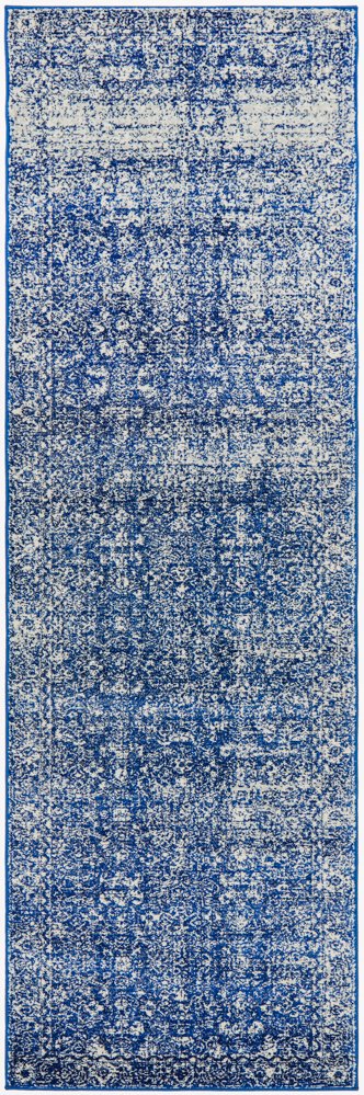 Awaken Navy Blue Over Dyed Oriental Hallway Runner