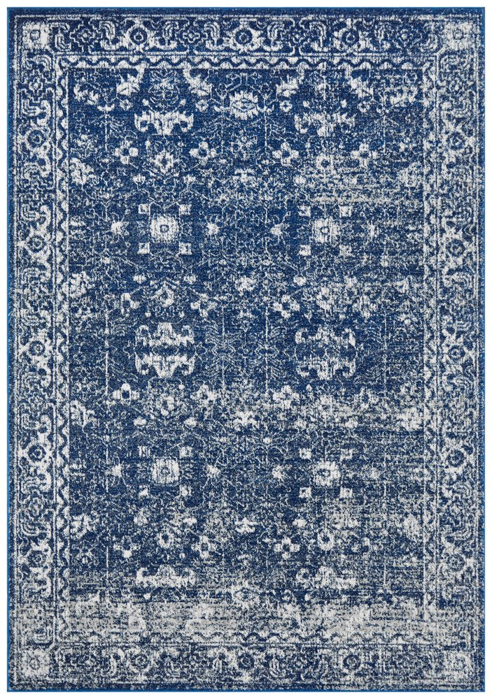Awaken Navy Blue Over Dyed Oriental Rug