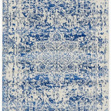Awaken Navy Medallion Transitional Hallway Runner
