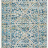 Awaken Silver Blue Diamond Hallway Runner