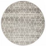 Awaken Silver Diamond Round Rug