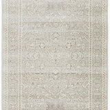 Awaken Silver Flower Medallion Transitional Hallway Runner