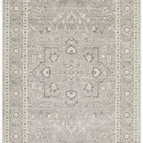 Awaken Silver Flower Medallion Transitional Rug