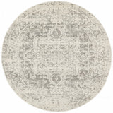 Awaken Silver Medallion Round Rug