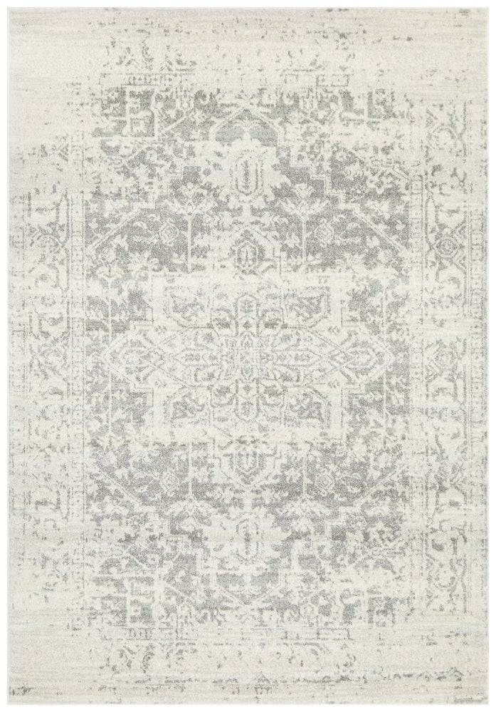 Awaken Silver Medallion Rug