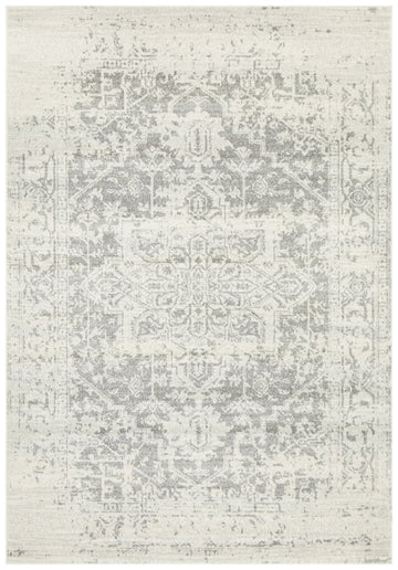 Awaken Silver Medallion Rug