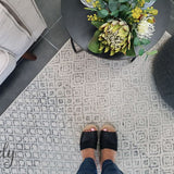 Awaken Grey Diamond Patterned Rug