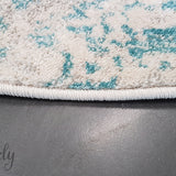 Awaken Blue Ivory Medallion Round Rug