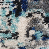 Awaken Ivory Blue Black Oriental Rug