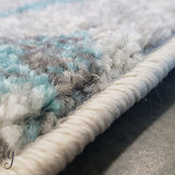 Awaken Blue Grey Tribal Rug