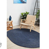 Bindi Navy Hand Braided Jute Rug