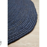 Bindi Navy Hand Braided Jute Rug