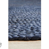 Bindi Navy Hand Braided Jute Rug