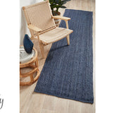 Bindi Navy Hand Braided Jute Rug