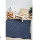 Bindi Navy Hand Braided Jute Rug