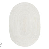 Bindi White Hand Braided Jute Rug