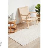 Bindi White Hand Braided Jute Rug