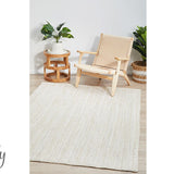 Bindi White Hand Braided Jute Rug