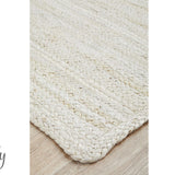 Bindi White Hand Braided Jute Rug