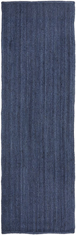 Bindi Navy Hand Braided Jute Hallway Runner Rug