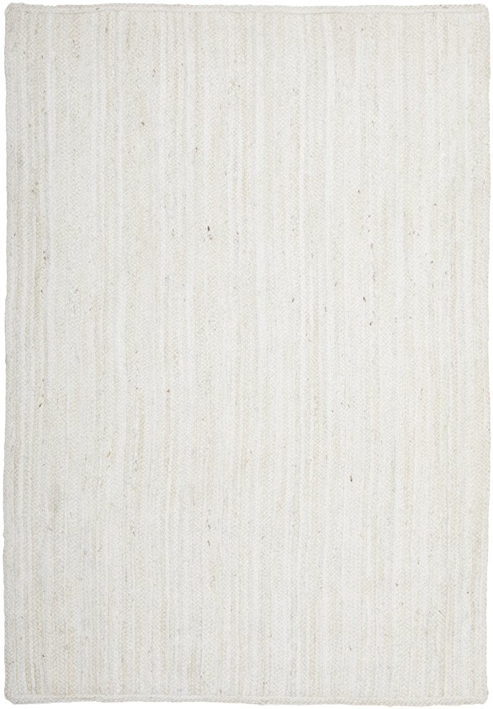 Bindi White Hand Braided Jute Rug
