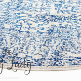 Awaken Blue Oriental Round Rug