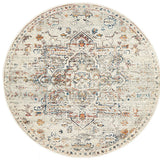 Celine Silver Multi Colour Medallion Round Rug